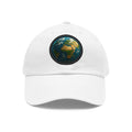 Earth Patch Dad Hat — Round Leather Globe Cap