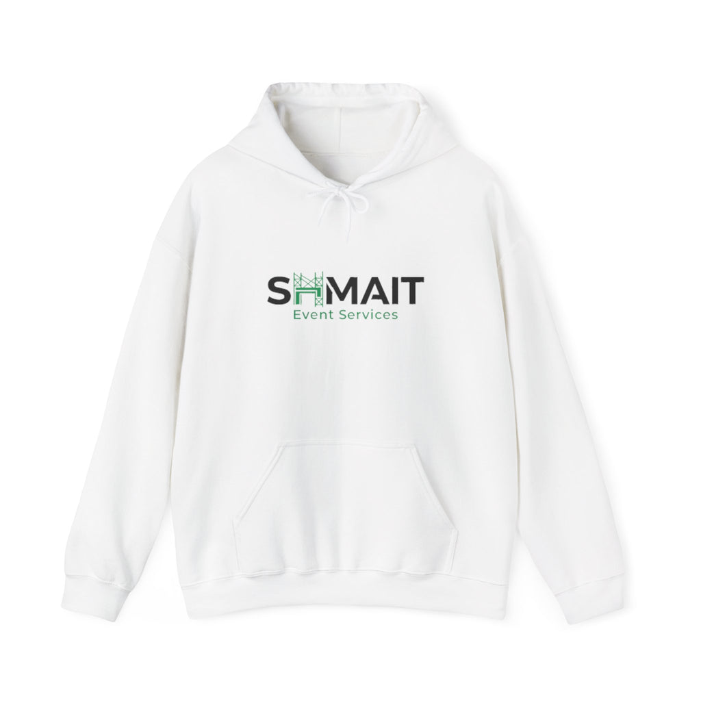 Shmait Coffee Roasters Logo Hoodie — Minimal White Pullover