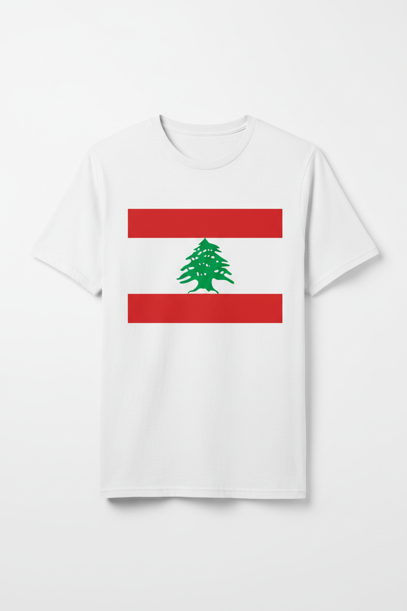 lebanon flag tshirt unisex